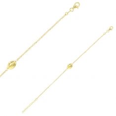 Bracelet forme ovale en argent 925/1000 doré