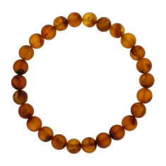 Bracelet homme élastique ambre cognac