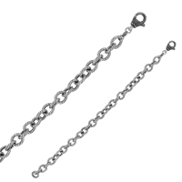 Bracelet homme maille ciselé en argent 925/1000 vieilli