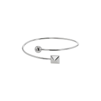 Bracelet jonc Carré et Boule en acier