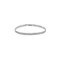 Bracelet jonc martelé, argent 925/1000 rhodié