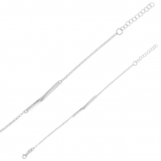 Bracelet LUNA en argent rhodié 925/1000 - barre