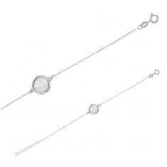 Bracelet MADRE PERLA argent 925/1000 rhodié avec nacre