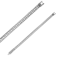 Bracelet maille demi-cercle en acier