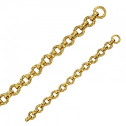 Bracelet maille fantaisie en acier doré