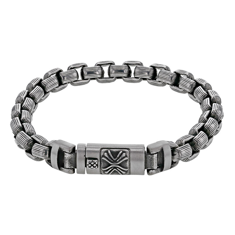 Bracelet maille gourmette acier