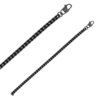 Bracelet maille gourmette, acier vieilli
