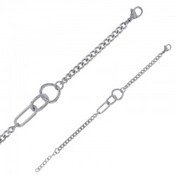 Bracelet maille gourmette entrelacés en acier