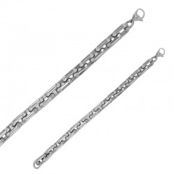Bracelet maille ovales en acier
