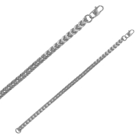 Bracelet maille queue de renard, acier