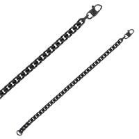 Bracelet maille queue de renard, acier vieilli