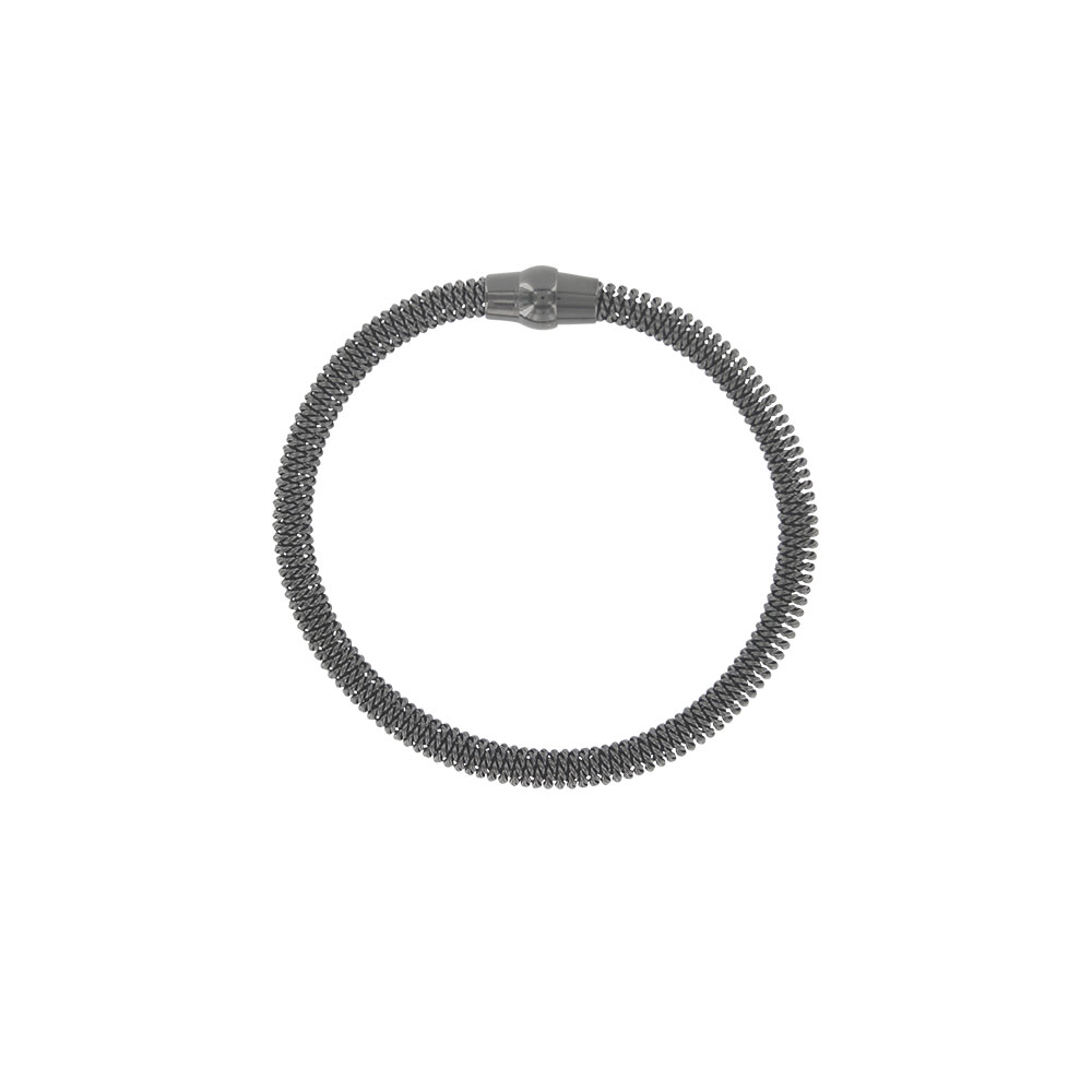 Bracelet maille serrée en acier avec fermoir aimanté