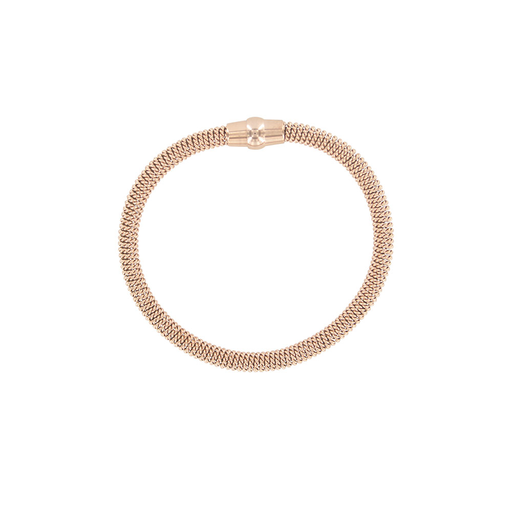 Bracelet maille serrée en acier avec fermoir aimanté