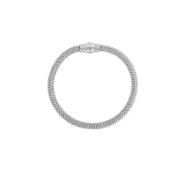 Bracelet maille serrée en acier avec fermoir aimanté