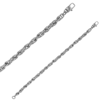 Bracelet maille tressé, acier