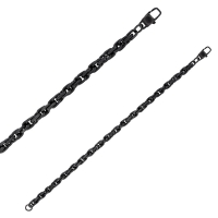 Bracelet maille tressé, acier vieilli