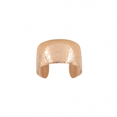 Bracelet manchette acier motif feuillage
