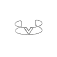 Bracelet manchette Triangle Inversé en acier