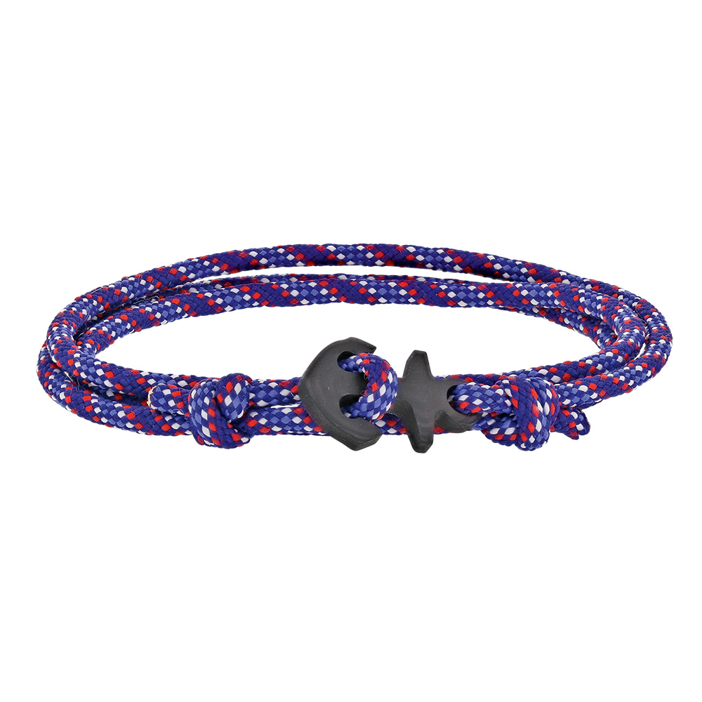 Bracelet marin nylon avec ancre marine en carbone