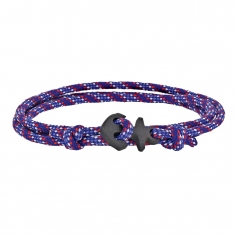 Bracelet marin nylon avec ancre marine en carbone