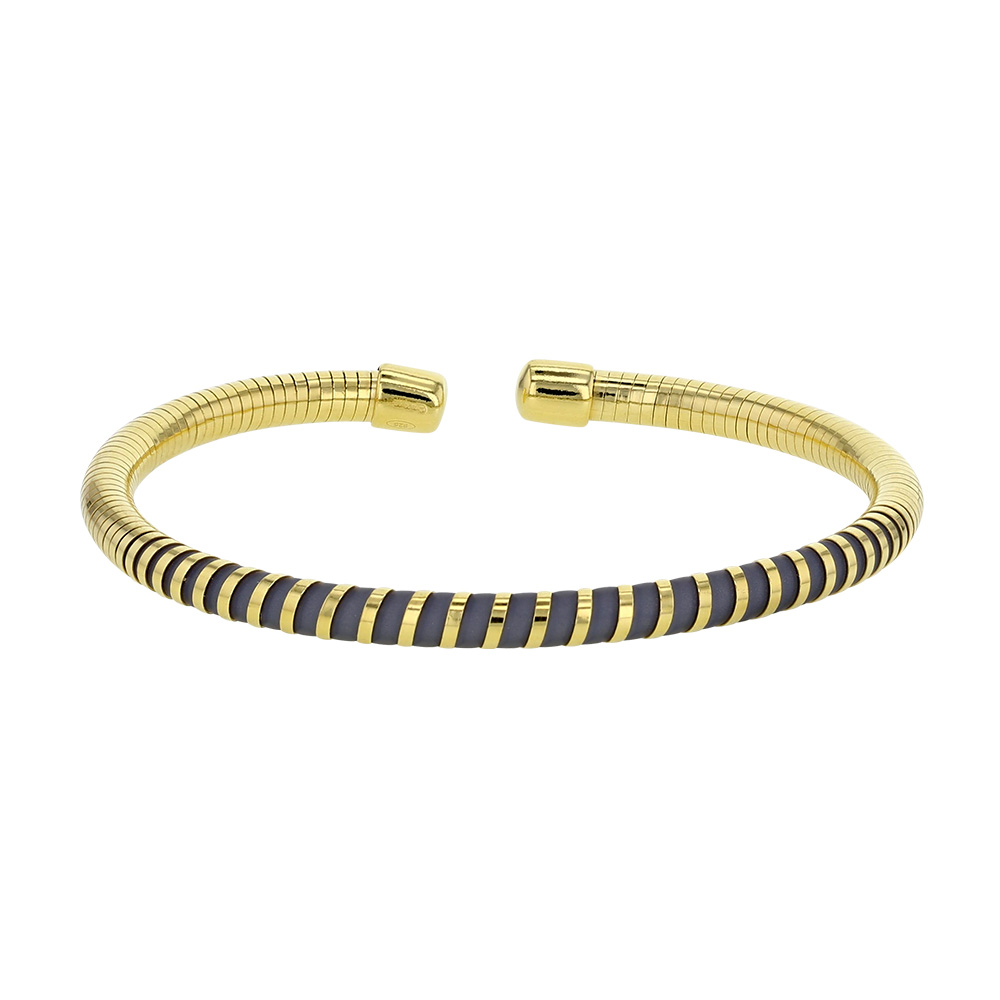 Bracelet mixte tube en silicone blanc et Argent rhodié 925/1000