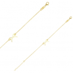 Bracelet motif noeud en argent 925/1000 doré