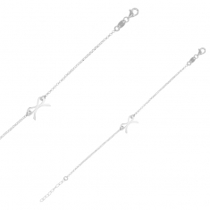 Bracelet motif noeud en argent 925/1000 rhodié