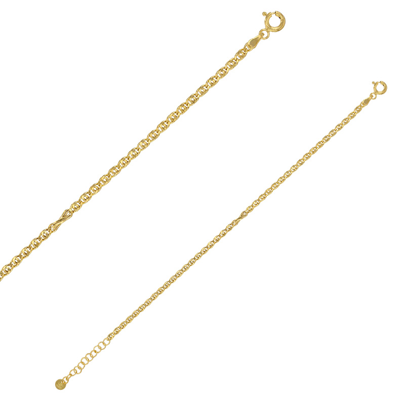 Bracelet motifs infinis en argent 925/1000 doré