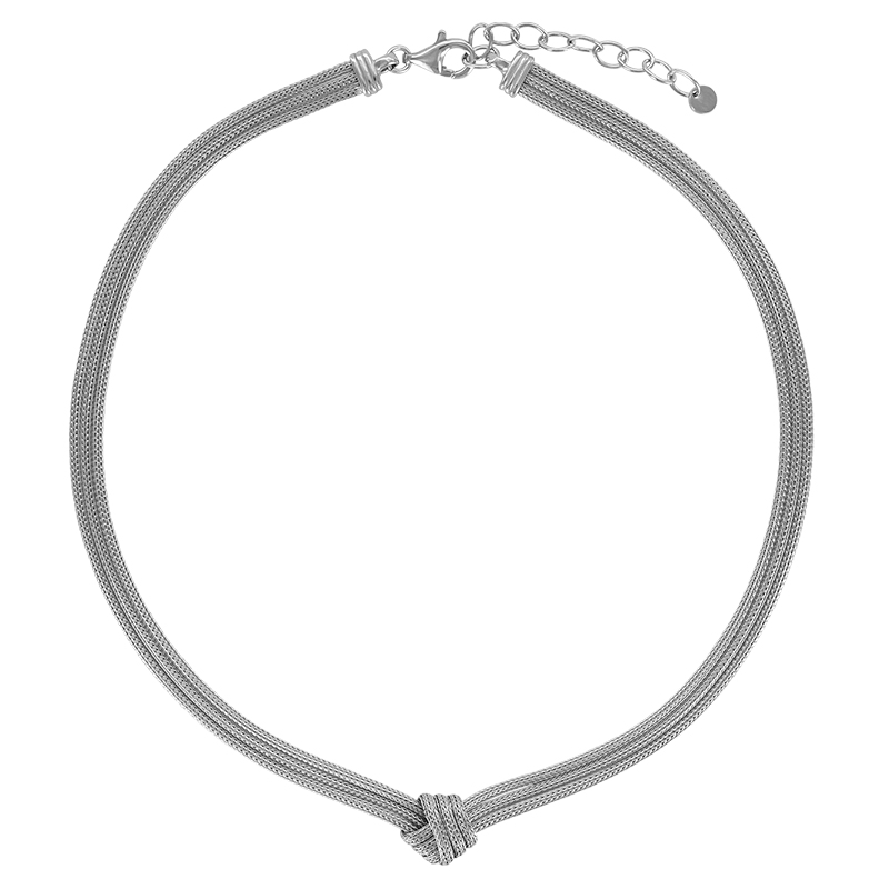 Bracelet noeud argent 925/1000 rhodié