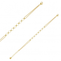 Bracelet orné d'ovales ciselés en argent 925/1000 doré