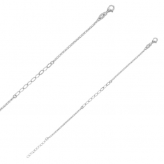 Bracelet orné d'ovales entrelacés, argent 925/1000 rhodié