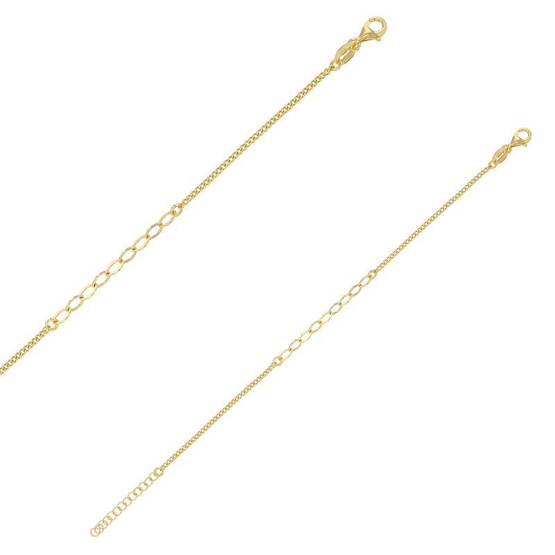 Bracelet orné d'ovales entrelacés en argent 925/1000 doré