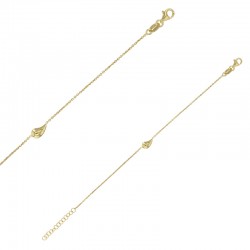 Bracelet orné d'une goutte en argent 925/1000 doré