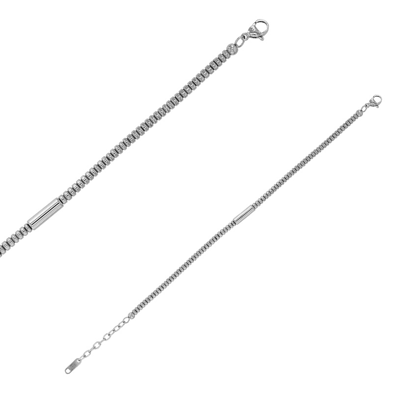 Bracelet orné d'une hématite acier