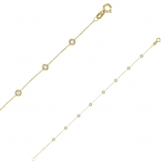 Bracelet orné de 8 oxydes sertis clos en Or 375/1000