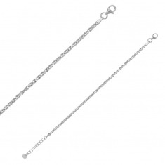 Bracelet orné de motifs infinis en argent 925/1000 rhodié