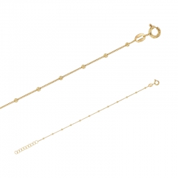 Bracelet orné de petites boules en argent 925/1000 rhodié