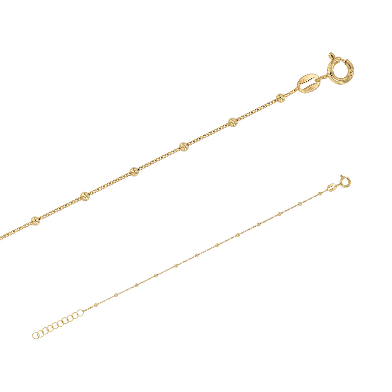 Bracelet orné de petites boules en argent 925/1000 rhodié