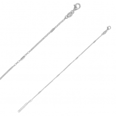 Bracelet orné de rectangles en argent 925/1000 rhodié