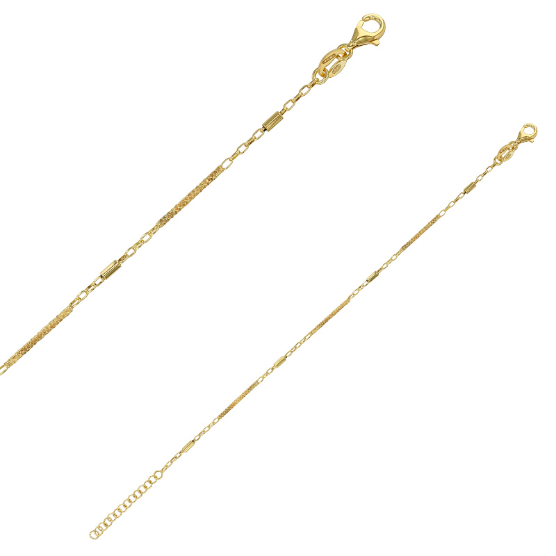 Bracelet orné de rectangles en argent 925/1000 rhodié
