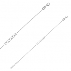 Bracelet orné de ronds entrelacés en argent 925/1000 rhodié