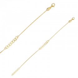 Bracelet orné de ronds entrelacés en argent 925/1000 rhodié