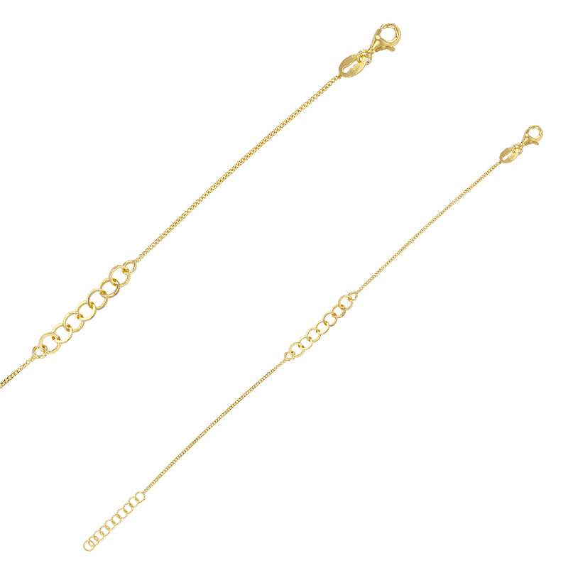 Bracelet orné de ronds entrelacés en argent 925/1000 rhodié