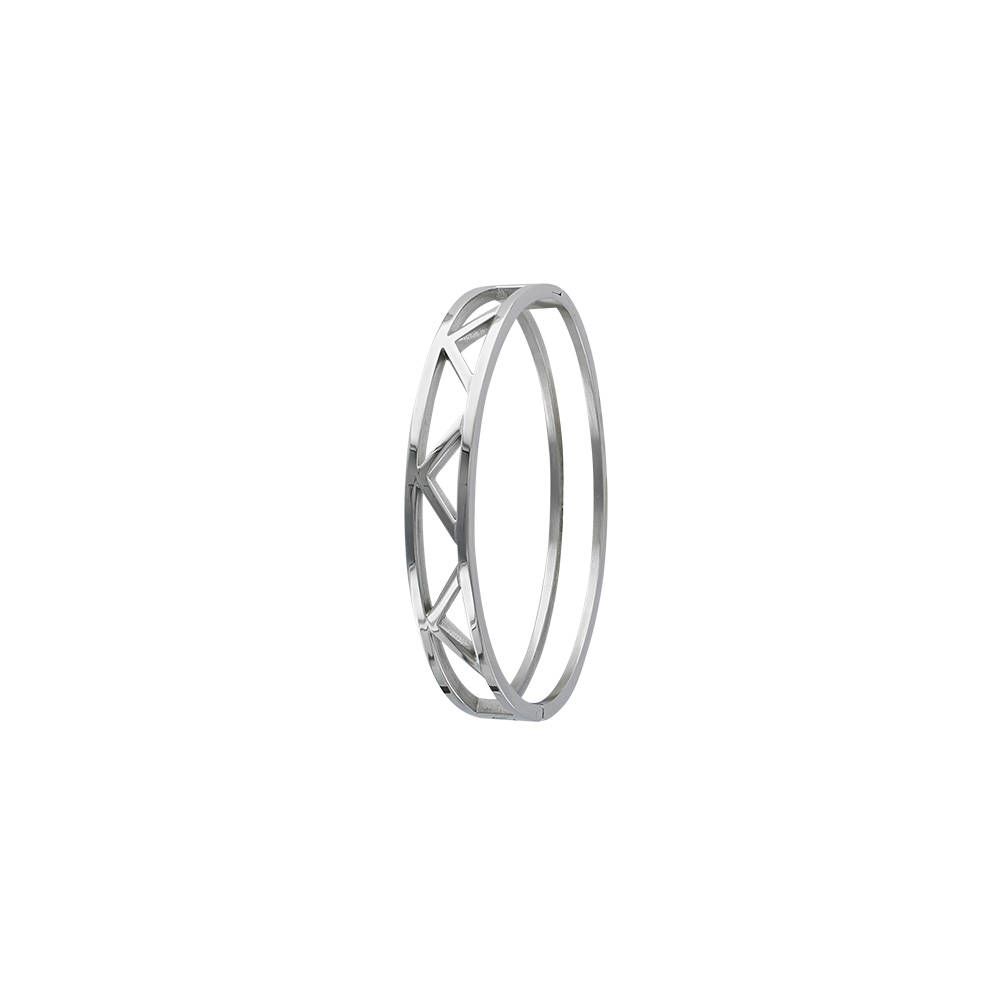 Bracelet rigide acier avec forme de V