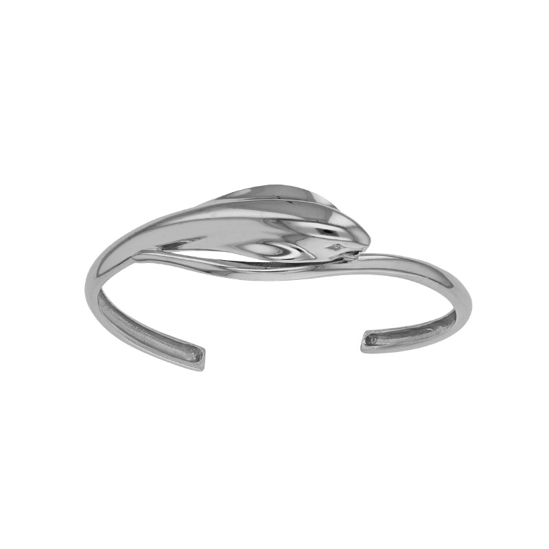 Bracelet rigide cobra, argent 925/1000 platiné