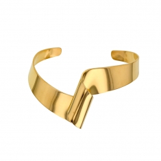 Bracelet rigide forme courbe en acier
