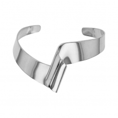 Bracelet rigide forme courbe en acier