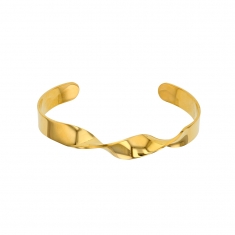 Bracelet rigide spirale en acier