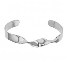 Bracelet rigide spirale en acier