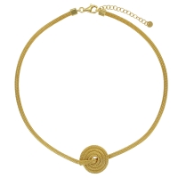 Bracelet rond en argent 925/1000 doré